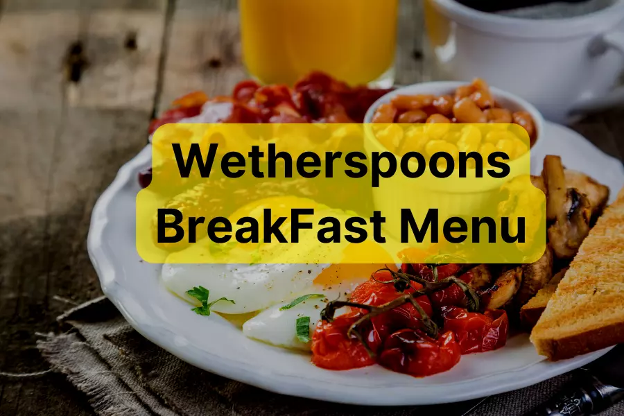 Wetherspoons Breakfast Menu